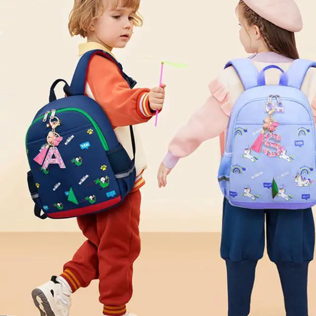 Alt view image 5 of 6 - Cute Pink Key Chains for Women Girls, Initial Letter Keychains with Tassel, Charms for Key Purse Handbags Backpacks (Colorful Pink Butterfly-E)