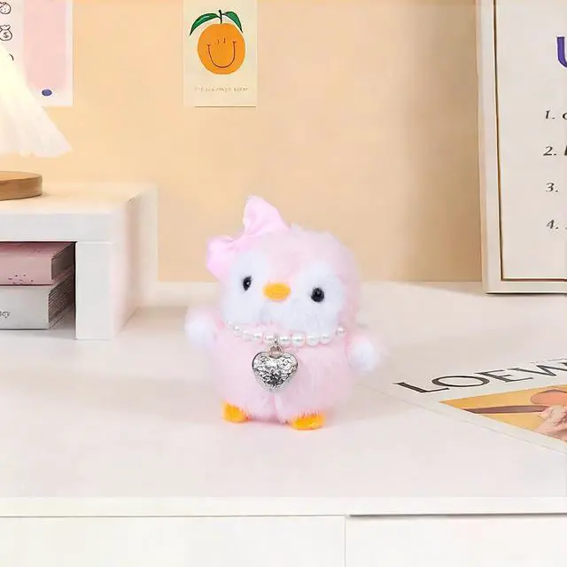 Alt view image 4 of 7 - Valentine's Day Cute Pink Penguin Keychains Plush Keychain Accessories Kawaii Penguin PendantKey Chain Keyring Gift for Women Girls