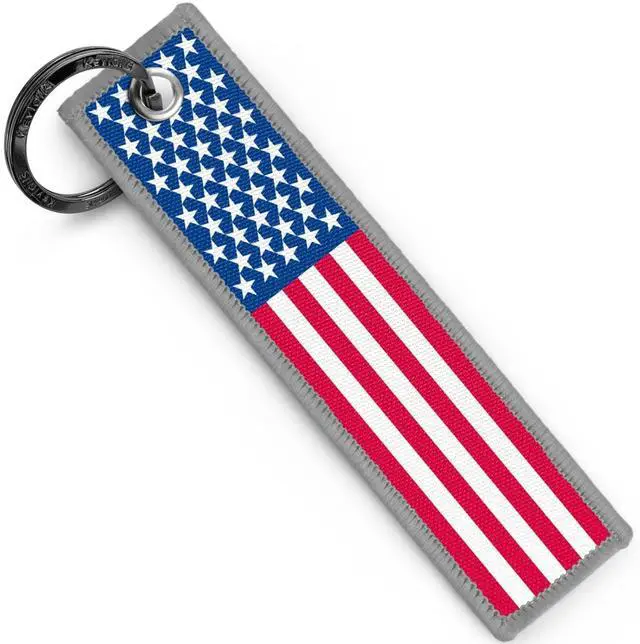 Main image of Keychains, Premium Quality USA Flag Key Tag for Auto, Motorcycle, Backpacks, Gift