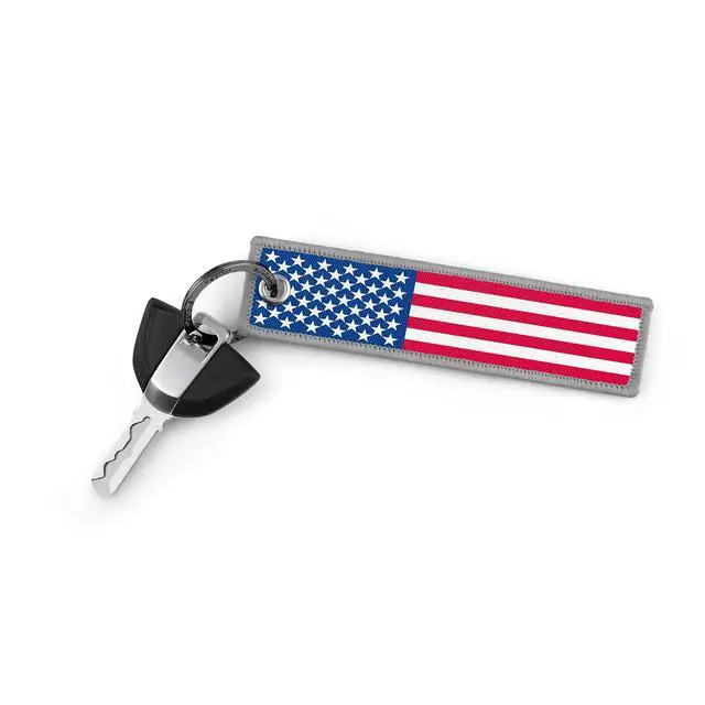 Alt view image 2 of 2 - Keychains, Premium Quality USA Flag Key Tag for Auto, Motorcycle, Backpacks, Gift