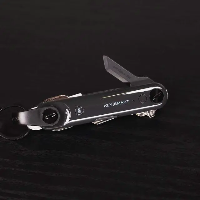 Alt view image 4 of 5 - Safe Box Opener - Key-shaped Safe Package Opener For Everyday Carry, with Finger Protection Fits Perfectly on Keychain or Inside a KeySmart (Black)