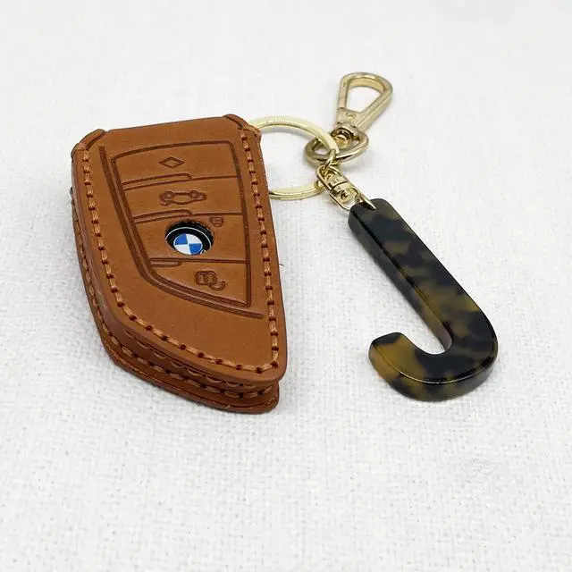 Alt view image 5 of 6 - Letter Key Chains Accessories for Women and Girls,Gold Initial Key Ring Tortoise Shell Bag Charm for Car Keys (J)