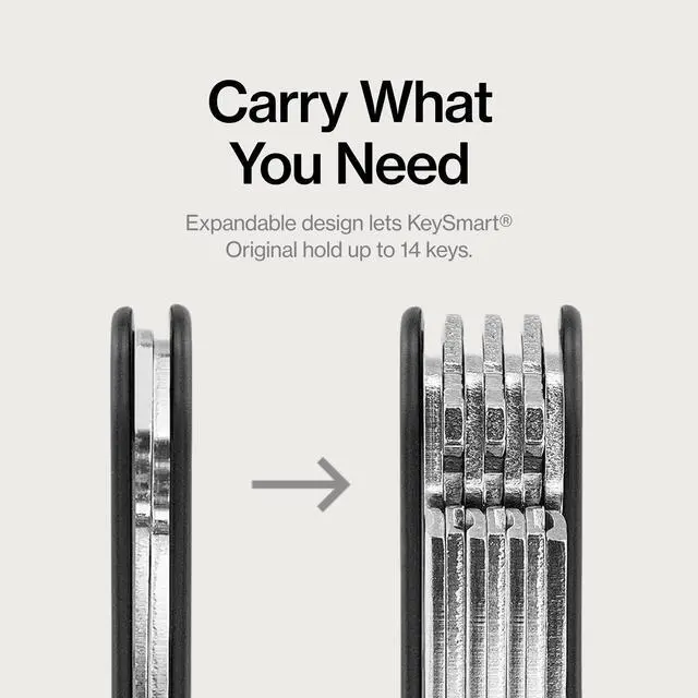 Alt view image 3 of 7 - Original Key Holder - Compact Key Organizer for Key Chain, Minimalist Clutter-Free EDC Keychains Key Ring, Black, 8 Keys, 2 Pack