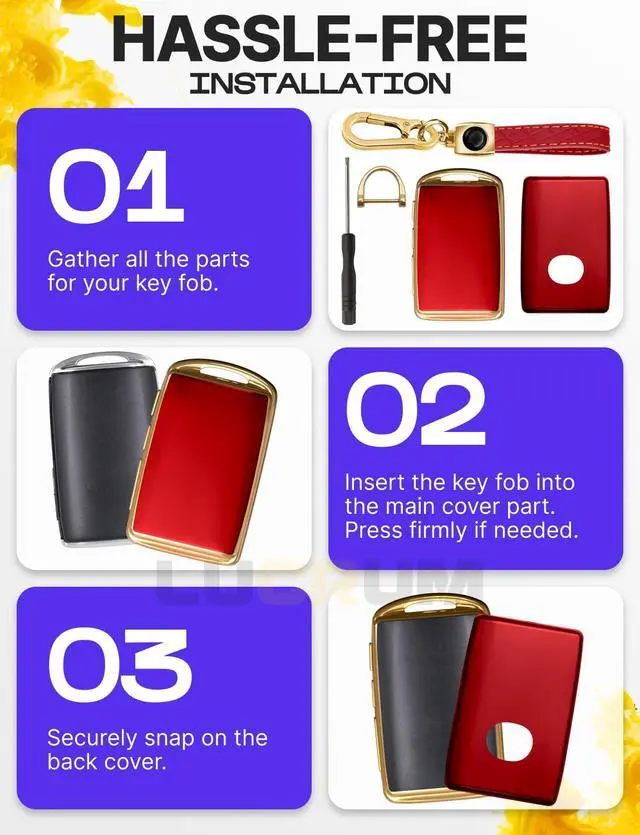 Alt view image 6 of 7 - Compatible with Mazda CX5 Key Fob Cover & Keychain