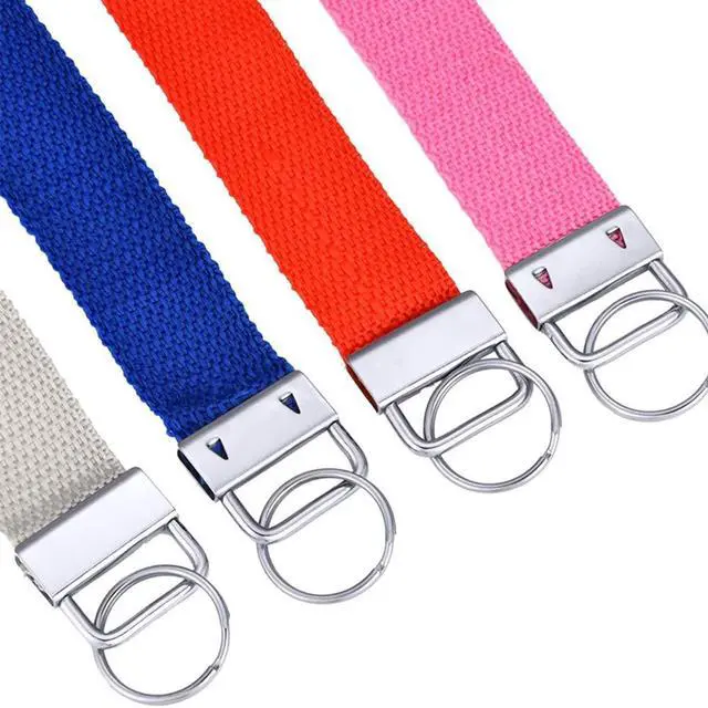 Alt view image 6 of 7 - 100 Pcs 1 Inch Key Fob Hardware, Dveda Metal Keychain Wristlet with Keyrings, Wristlet Keychains for Women Men for Bags, Belt, Wallet, Ribbon and Other Hand Craft (Silver)