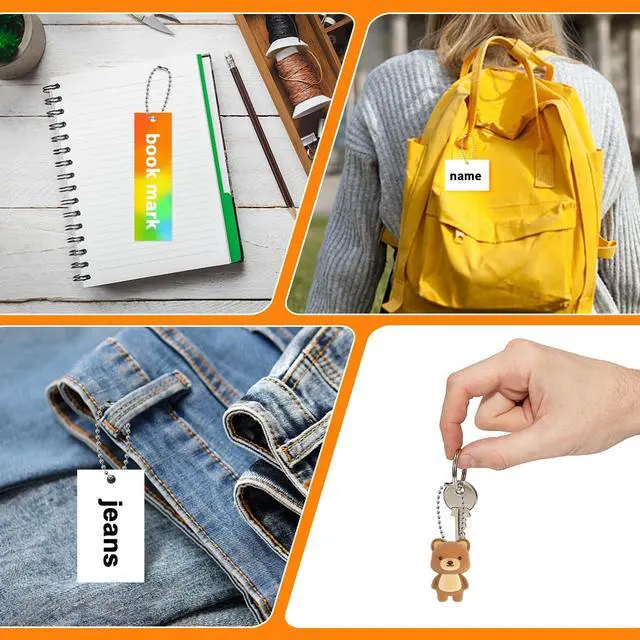 Alt view image 5 of 6 - 200 pcs 100 mm Long Bead Connector Clasp Ball Chains Keychain Tag Keychain Ball Chain 2.4 mm Diameter Adjustable Antiqued Metal Bead Steel Chain