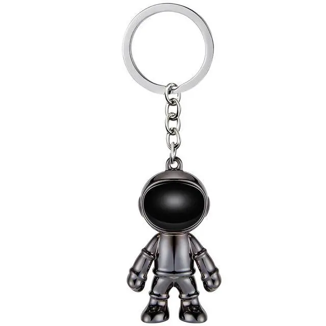 Main image of Black Spacemen Keychains for Men Creative Astronaut Car Key Chain Pendant Backpack Purse Charm Lucky Astronaut Keyrings