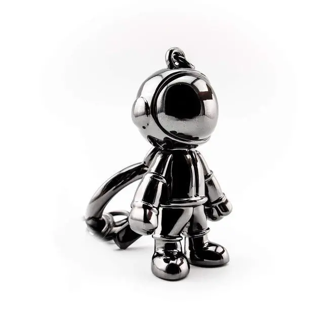 Alt view image 3 of 7 - Black Spacemen Keychains for Men Creative Astronaut Car Key Chain Pendant Backpack Purse Charm Lucky Astronaut Keyrings