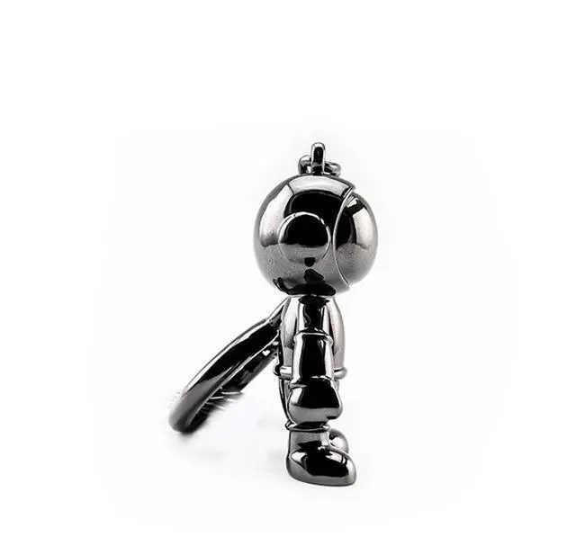 Alt view image 4 of 7 - Black Spacemen Keychains for Men Creative Astronaut Car Key Chain Pendant Backpack Purse Charm Lucky Astronaut Keyrings