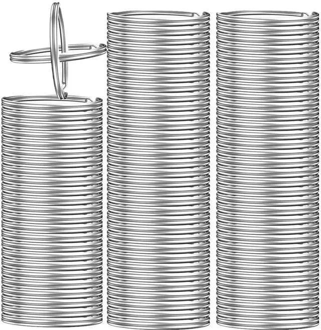 Main image of 200PCS Key Rings, Split Bulk Keyrings for Keychain and Crafts (25mm)
