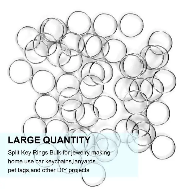 Alt view image 7 of 7 - 200PCS Key Rings, Split Bulk Keyrings for Keychain and Crafts (25mm)