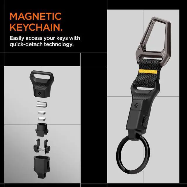 Alt view image 2 of 7 - Life Magnetic Keychain Key Holder Quick Release Magnetic System and Secure Lock System, Detachable Magnetic Keychain Carabiner Key Ring Clip, Car Keychain Clip for Men Women