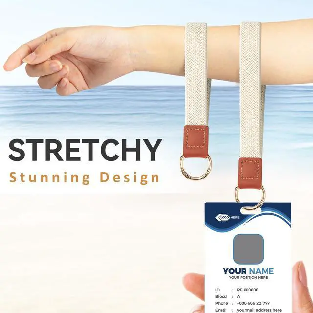 Alt view image 3 of 7 - Wrist Lanyard, Stretchy Wristlet Keychain Lanyards, Cute Key Lanyard for Women Men, Short Key Chain for Car Keys Card Wallet Phone