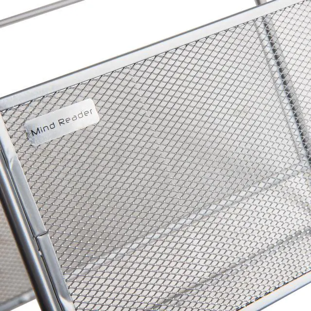 Alt view image 5 of 7 - Hanging File Folder Organizer, Desktop Organizer, Storage, Office, Metal Mesh, Silver