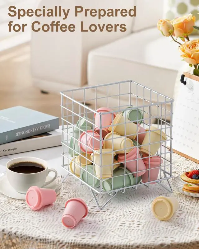 Alt view image 3 of 7 - K Cup Holders for Counter, Coffee Pod Holder, Silver, 5.3x5.3x6.3 Inch