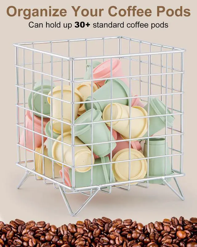 Alt view image 6 of 7 - K Cup Holders for Counter, Coffee Pod Holder, Silver, 5.3x5.3x6.3 Inch
