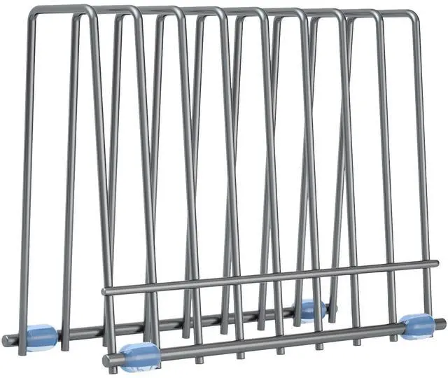 Main image of Reusable Silicone Bags Rack, Drying Rack for Storage Bags, Stainless Stand for Reusable Freezer Bags, File Organizer Desktop Storage Book Shelf (Grey)