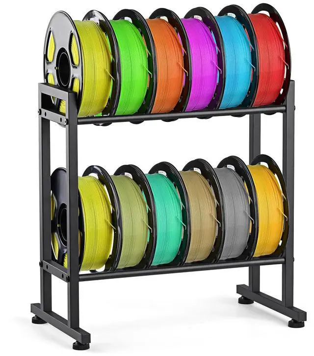 Main image of Desktop 3D Printer Filament Storage Rack, 2-Tier Metal
