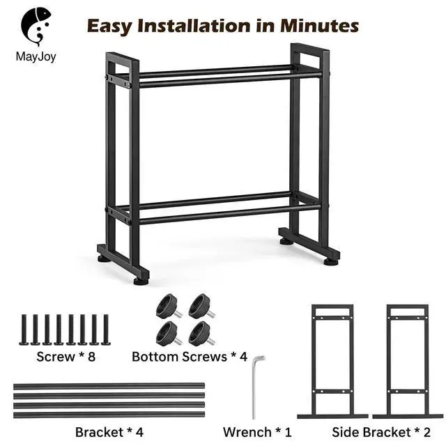 Alt view image 5 of 7 - Desktop 3D Printer Filament Storage Rack, 2-Tier Metal