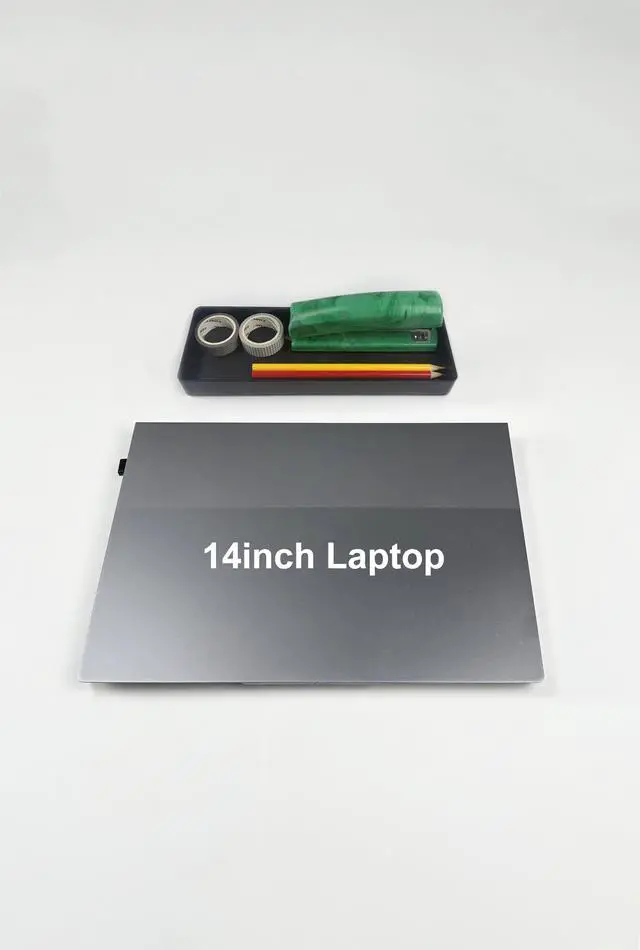 Alt view image 3 of 4 - Rectangular Plastic Desk Organizer, Half Accessory Tray for Office Supplies and Workspace Organization, 9.4" x 3.3" x 1", Black