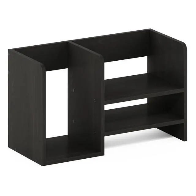 Alt view image 5 of 6 - Hermite Wood Desktop Book and Home Office Supplies Storage Organizer, Espresso