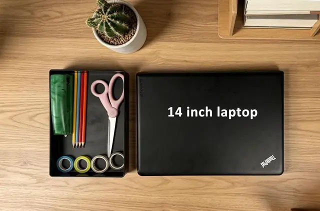 Alt view image 3 of 3 - Rectangular Plastic Desk Organizer with Storage Trays, Accessory Tray for Office Supplies and Pen Holder, 9.4 x 6.7 x 2 inch, Black