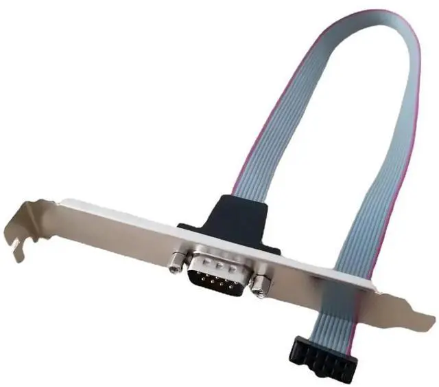 Main image of Motherboard 10Pin Female to DB9 RS232 9Pin Male Serial Port Full-Height Profile Rear Bracket Cable Cord 26cm For Printer