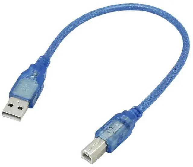 Main image of 10pcs/lot 30cm USB 2.0 Type A Male to B ( AM BM ) Adapter Converter Short Data Cable Cord for Printer Blue