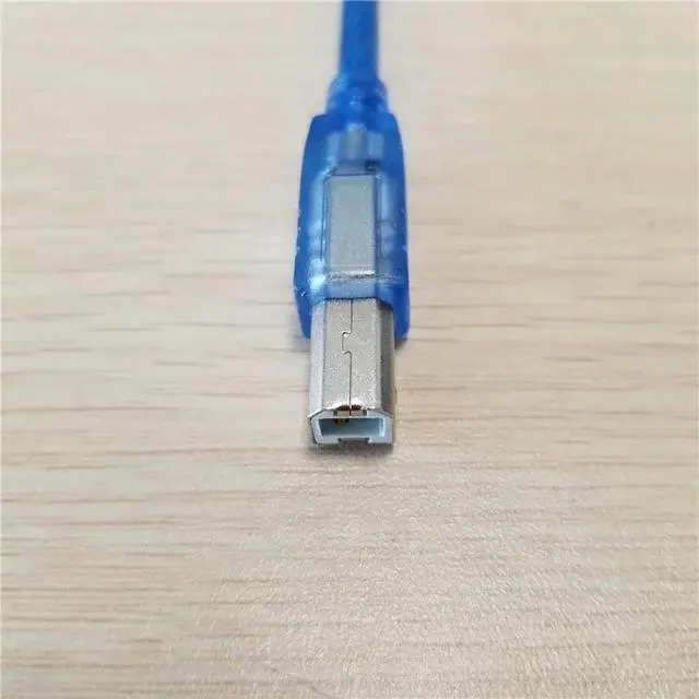 Alt view image 3 of 6 - 10pcs/lot 30cm USB 2.0 Type A Male to B ( AM BM ) Adapter Converter Short Data Cable Cord for Printer Blue