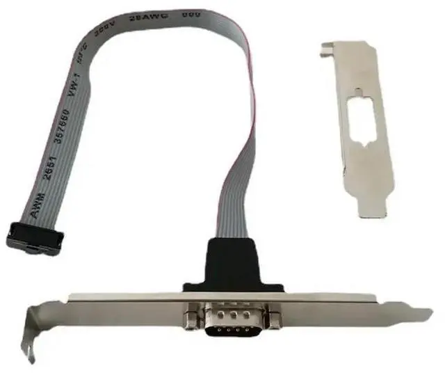 Main image of Low profile & Normal Bracket Serial DB9 RS232 9pin 9p Com Port host case Cable