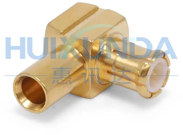 Alt view image 2 of 3 - MCX-JWB2 MCX male elbow welding RG405/670-086 semi-steel semi-flexible-2 semi-steel cable connector