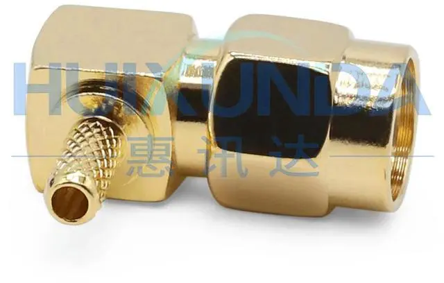 Alt view image 2 of 3 - SMA-C-JW-1.5 SMA Male Right Angle Elbow Inner Pin Crimping 50-1.5/RG316 Wire Connector JW3