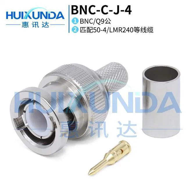 Main image of BNC-C-J-4 BNC male crimp 50-4/LMR240 cable BNC-C-J21 RF connector J240