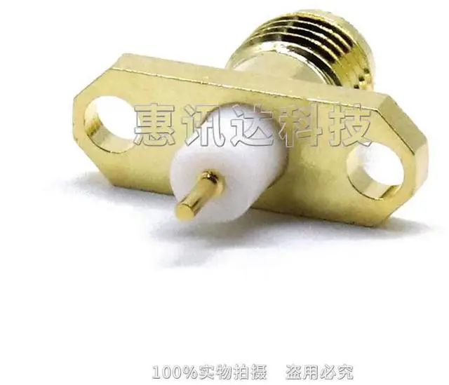 Alt view image 2 of 3 - SMA-KFD4 diamond SMA with two-hole flange fixed connector, insulator length 4MM conductor length 3MM