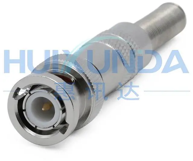Alt view image 3 of 3 - BNC-JS-3 BNC male spring head pure copper BNC video connector matching -3 wire connector