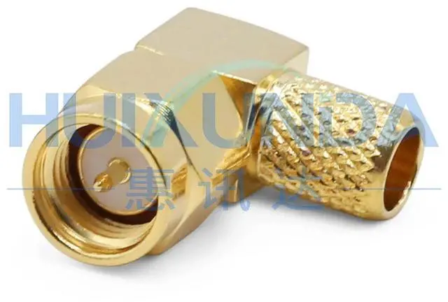 Alt view image 3 of 3 - SMA-C-JW-4 SMA Male Right Angle Elbow Inner Pin Crimping 50-4/LMR240 Wire Connector JW-4