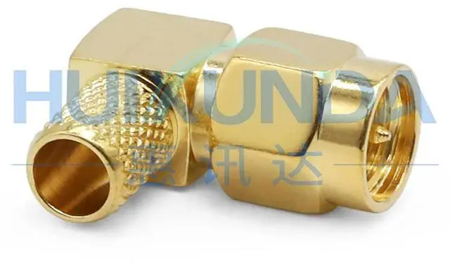 Alt view image 2 of 3 - SMA-C-JW-4 SMA Male Right Angle Elbow Inner Pin Crimping 50-4/LMR240 Wire Connector JW-4