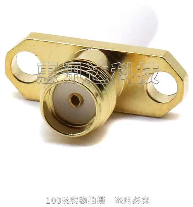 Alt view image 3 of 3 - SMA-KFD125 Two-hole SMA female diamond antenna connector, insulation length 12.5mm Conductor length 3mm