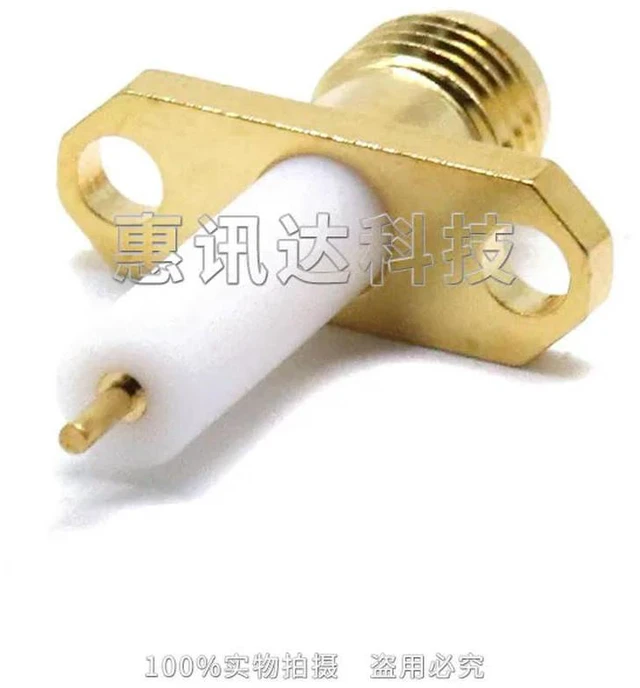 Alt view image 2 of 3 - SMA-KFD125 Two-hole SMA female diamond antenna connector, insulation length 12.5mm Conductor length 3mm