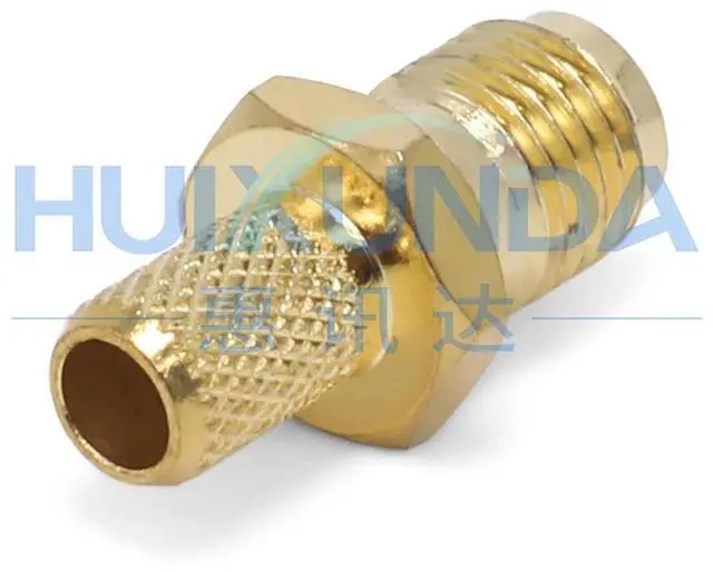 Alt view image 2 of 3 - RPSMA-C-K-3 SMA female male thread pin reverse crimp 50-3/LMR200 cable connector K5