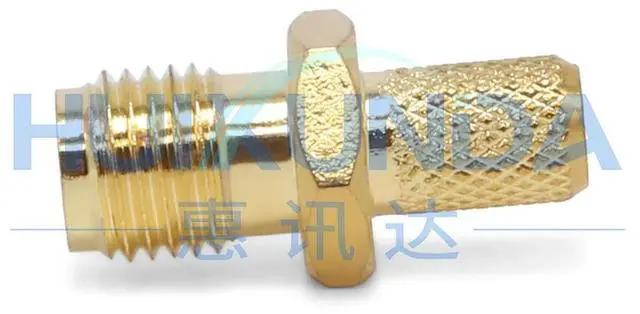Alt view image 3 of 3 - RPSMA-C-K-3 SMA female male thread pin reverse crimp 50-3/LMR200 cable connector K5