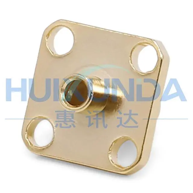 Alt view image 2 of 3 - RPSMA-KFB2 SMA female external thread internal needle four-hole flange welding 670-086/RG405-2 cable