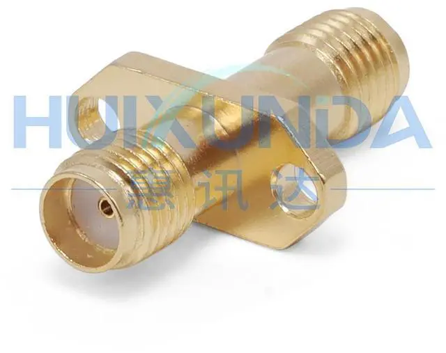 Alt view image 2 of 3 - SMA-KKF SMA female to female two-hole diamond flange double-pass SMA with two-hole flange connector KFK