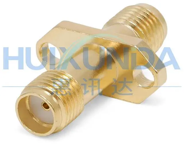 Alt view image 3 of 3 - SMA-KKF SMA female to female two-hole diamond flange double-pass SMA with two-hole flange connector KFK
