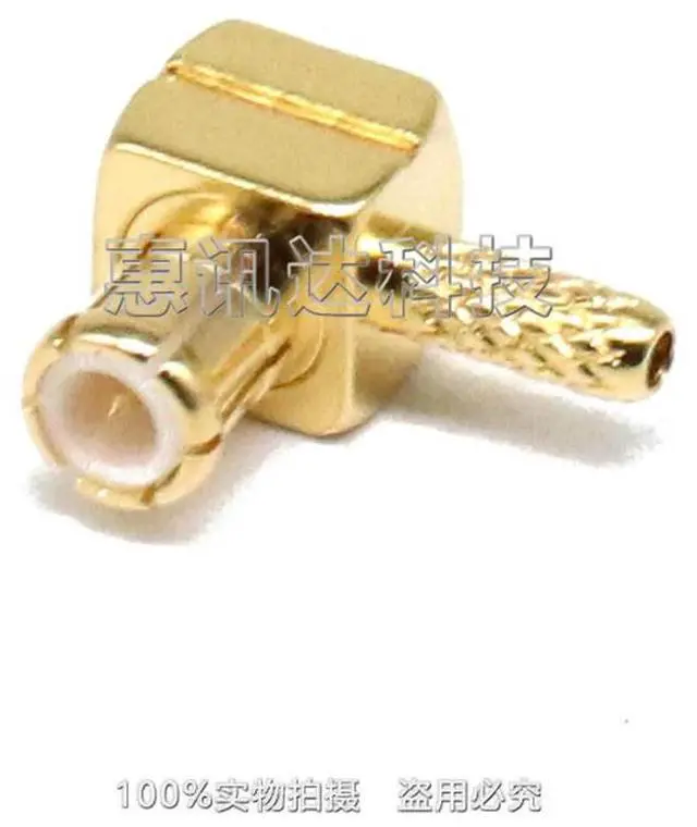 Alt view image 3 of 3 - MCX-C-JW1 MCX bent male crimp 50-1 cable MCX-JW178 MCX connector