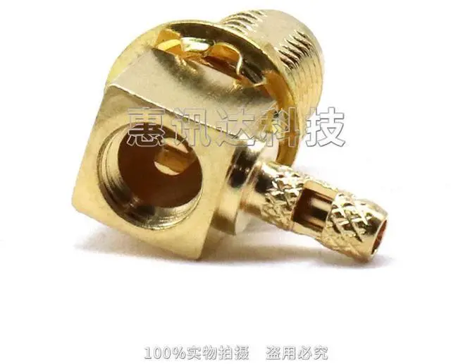 Alt view image 2 of 3 - SMA-C-KYW3 SMA-KYW1.5Y SMA female elbow with nut fixed crimp 50-1.5 cable