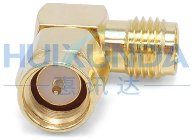 Alt view image 2 of 3 - SMA-JKW SMA male female 90 degree right angle elbow, curved adapter SMA RF connector KJW