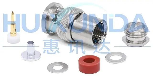 Alt view image 6 of 6 - BNC-J-2 Q9-J4 BNC male five-piece set 50-2-2 cable BNC-J4 connector BNC-J-2-2