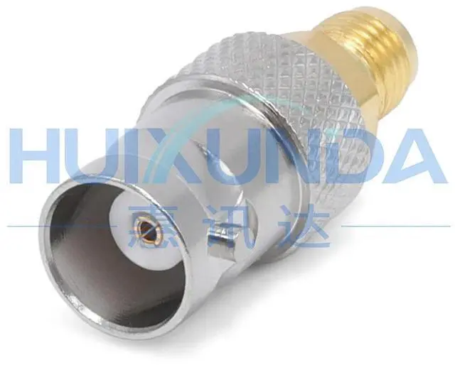 Alt view image 5 of 6 - BNC/SMA-KK BNC female to SMA female to Q9 female to Q9 connector, walkie-talkie adapter