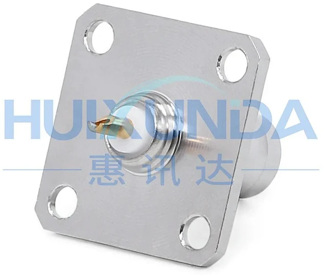 Alt view image 5 of 6 - BNC-KF-3 integrated square board BNC female head with four holes 25 large flange fixed BNC female seat square connector Q9